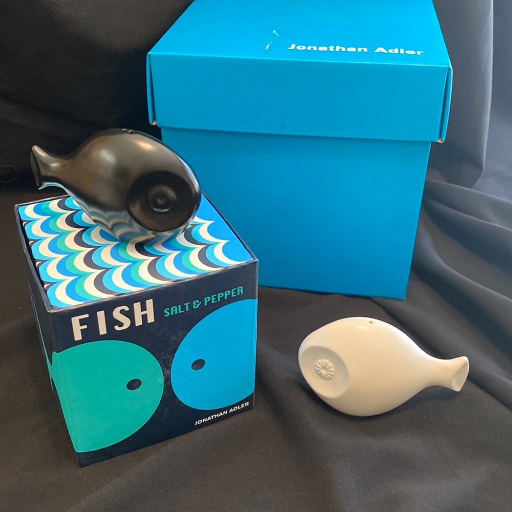 Jonathan Adler FISH Salt & Pepper shakers